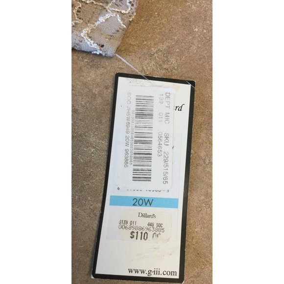 Jessica Howard Women's size 20 W NWT Party Dress Beige Tan Natural Champagne - Picture 5 of 5